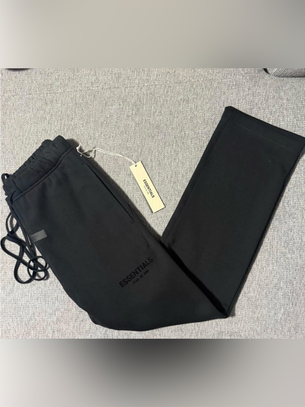 Essentials Black Men's Jogger Sweatpants with Logo